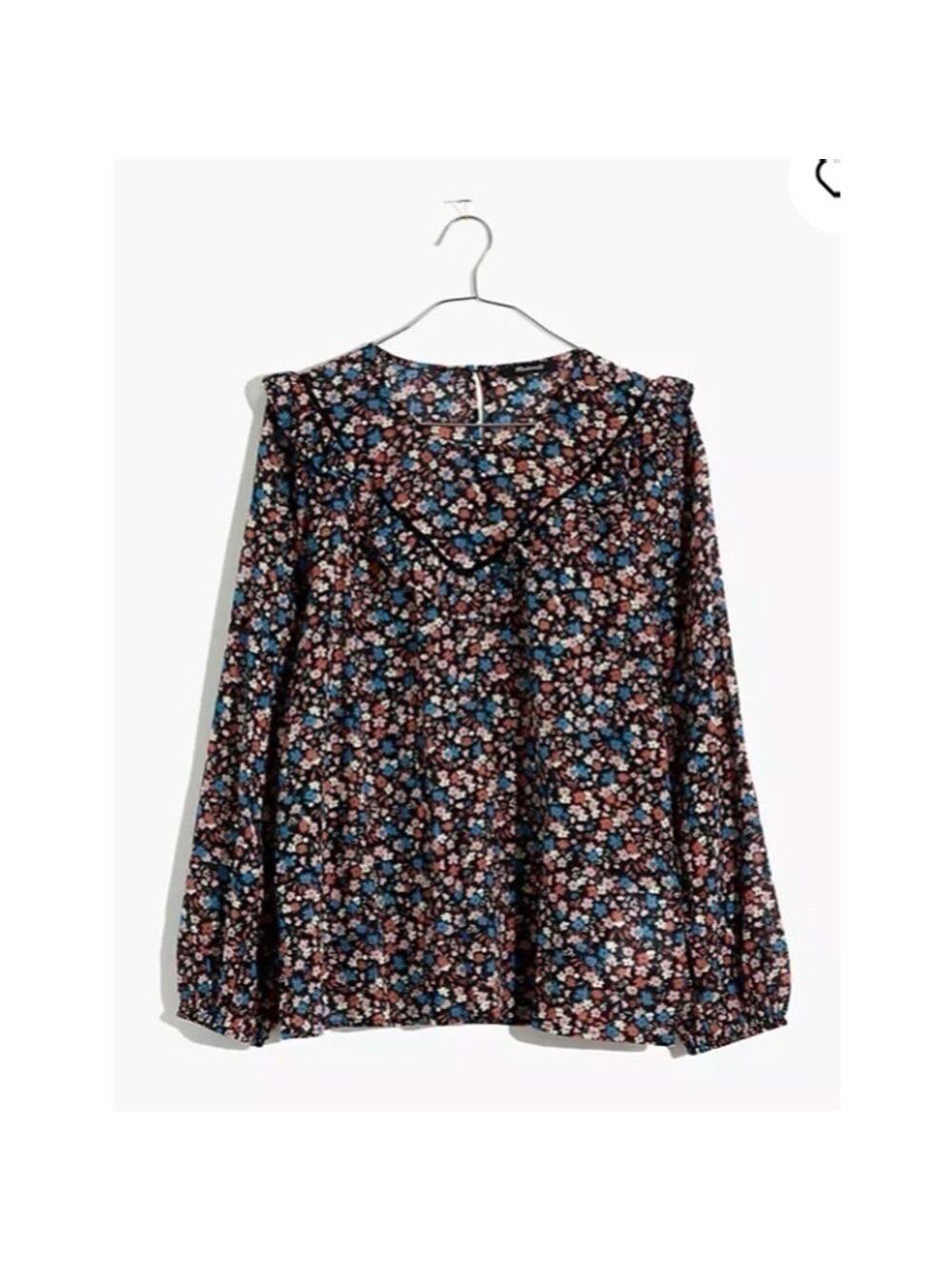 MADEWELL Ruffle Yoke Prairie Top Spring Floral - Picture 2 of 14